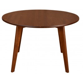 Mesa redonda de madeira cor amendoado 1,20m Ø | Coleção Scandian